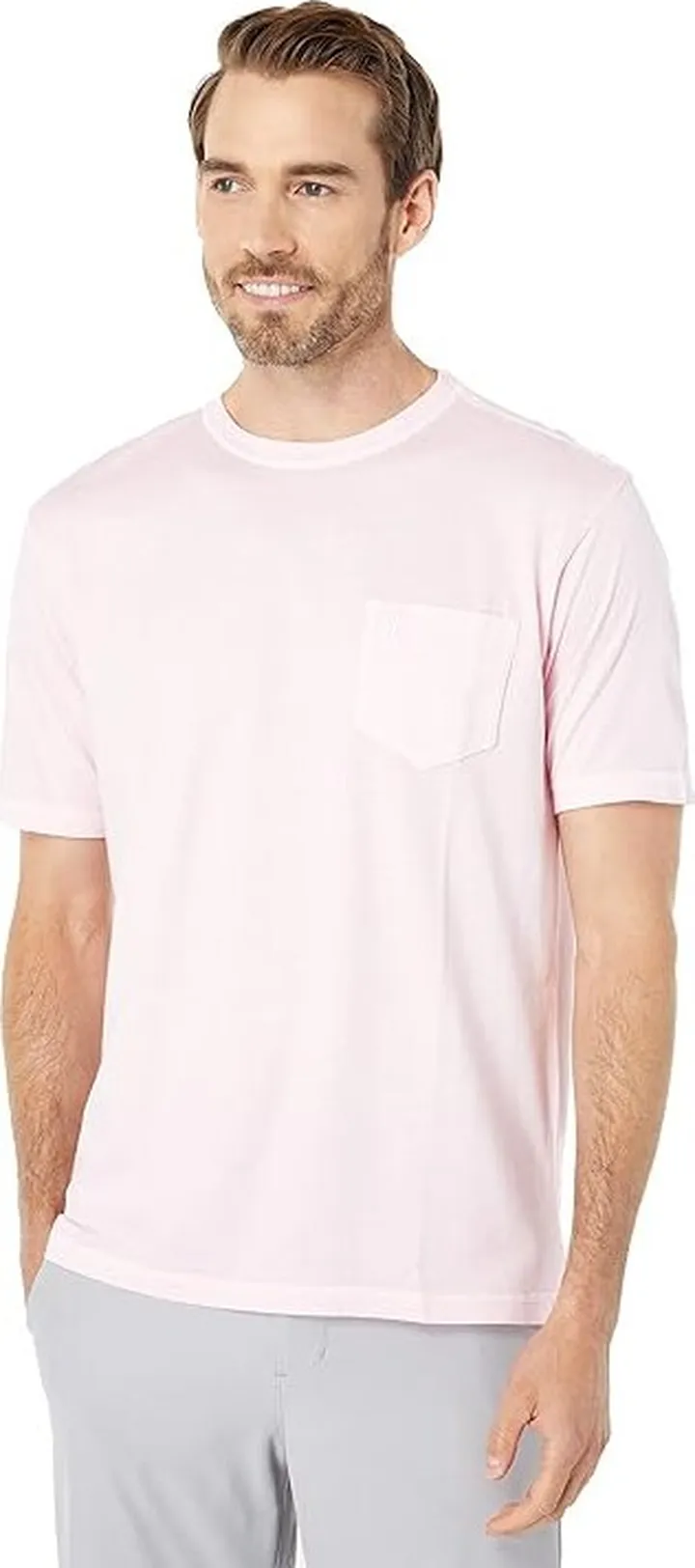 johnnie-O Dale Crew Neck T-Shirt (Blush) Men's Clothing