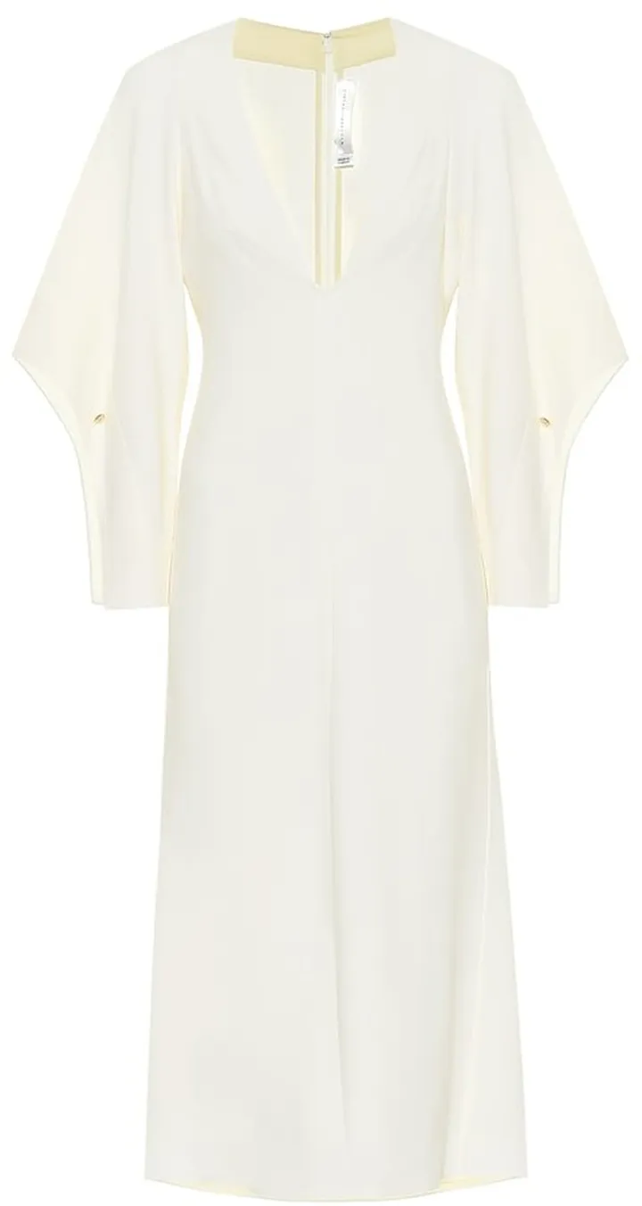 Stretch-cady midi dress