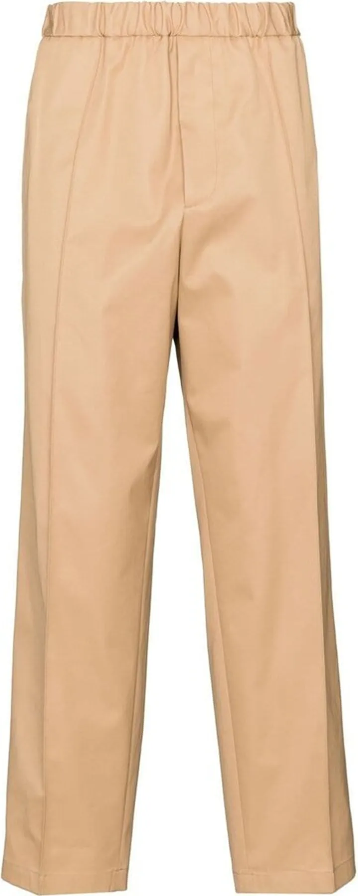 Straight-Leg Cropped Trousers