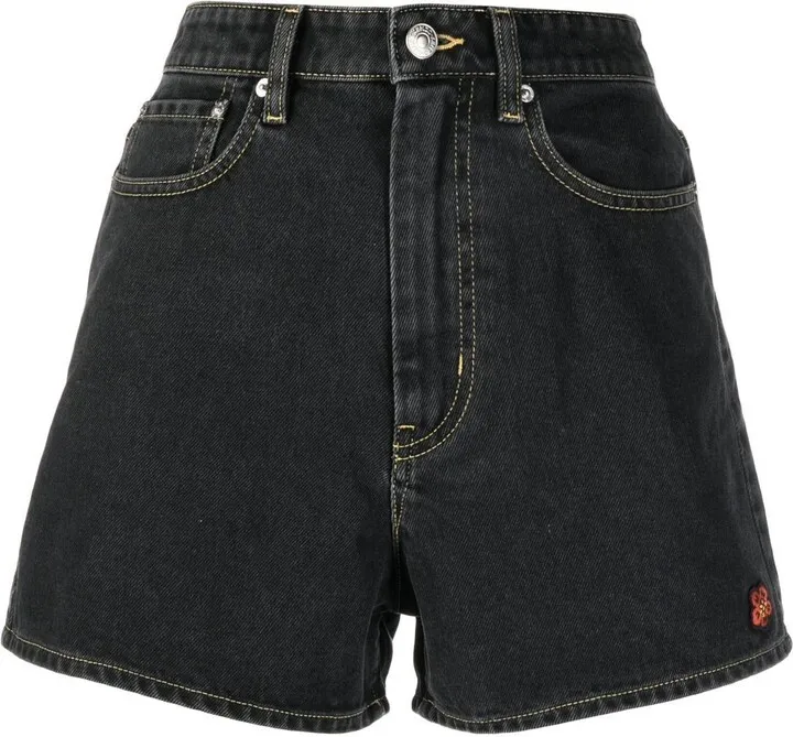 High-Waisted Denim Shorts