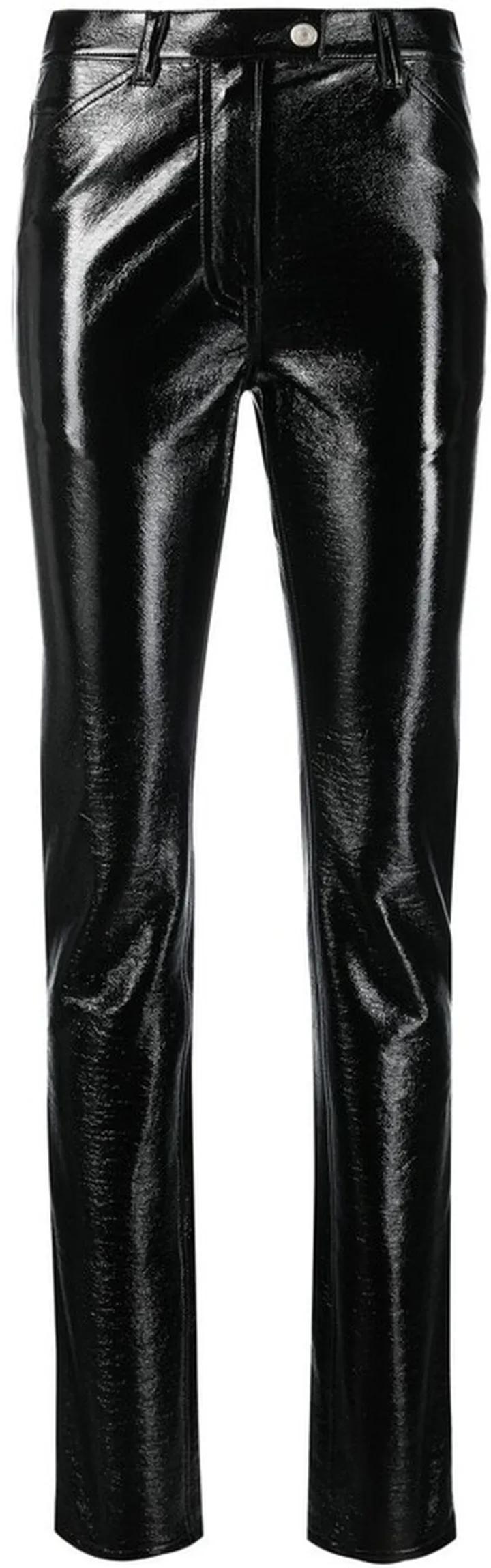 Faux-Leather Slim Trousers