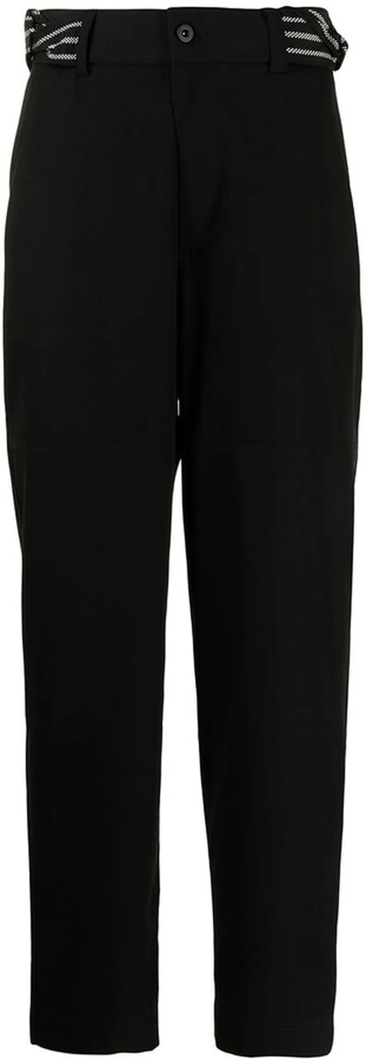 Striped-Waistband Tapered Trousers