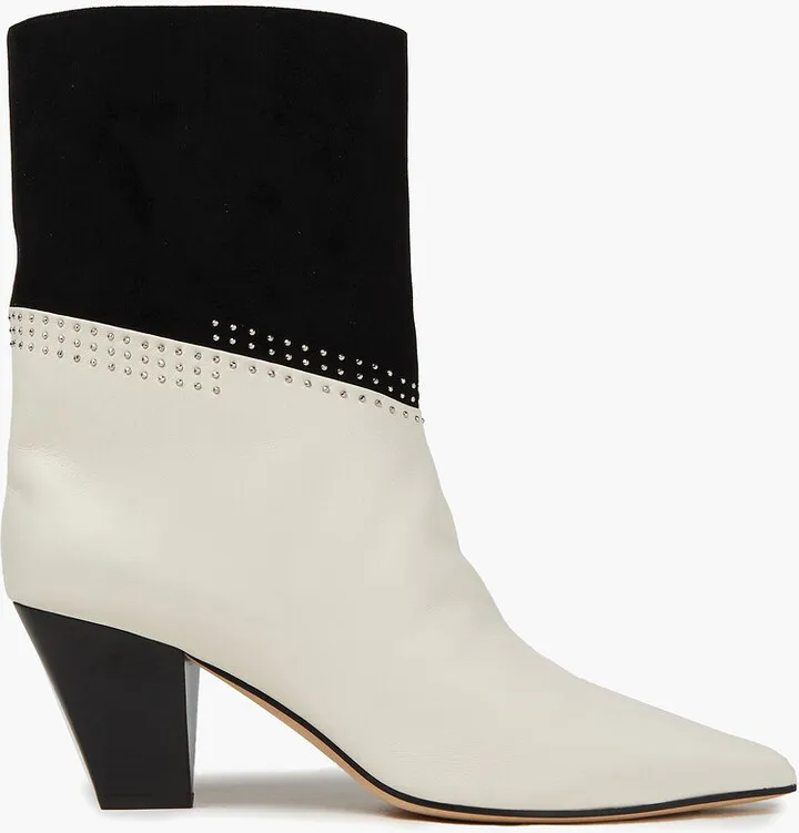 Bear 65 studded suede and leather ankle boots
