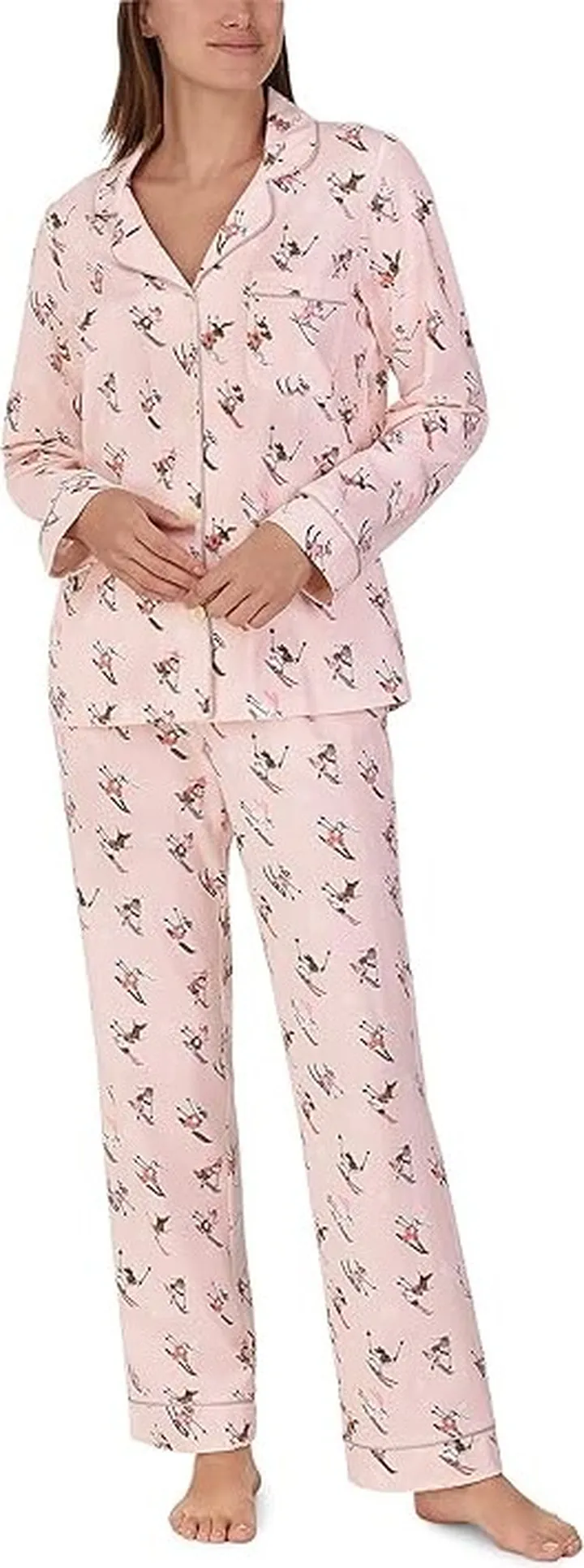 Bedhead PJs Organic Cotton Long Sleeve Classic PJ Set (Ski Bunnies) Women's Pajama Sets