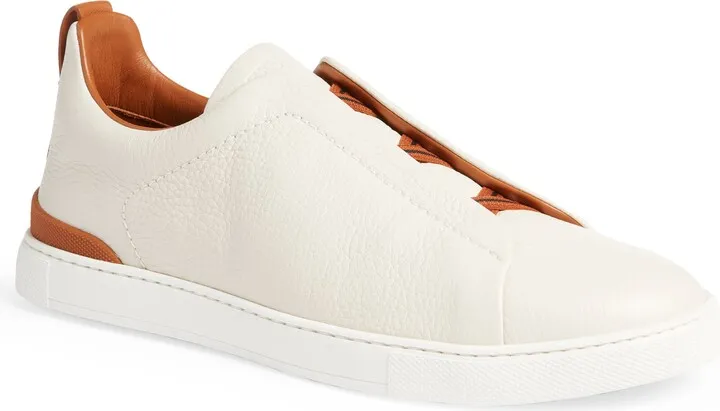 Triple Stitch Deerskin Slip-On Sneaker