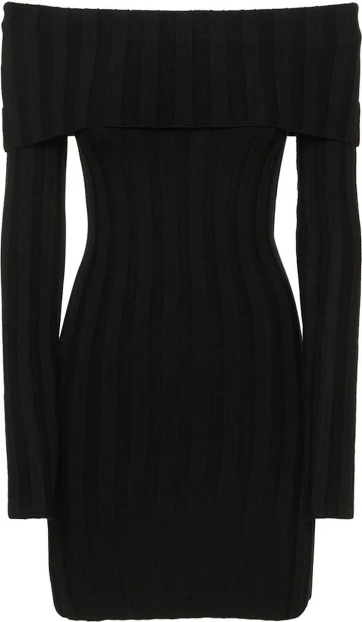 Mariah ribbed wool mini dress