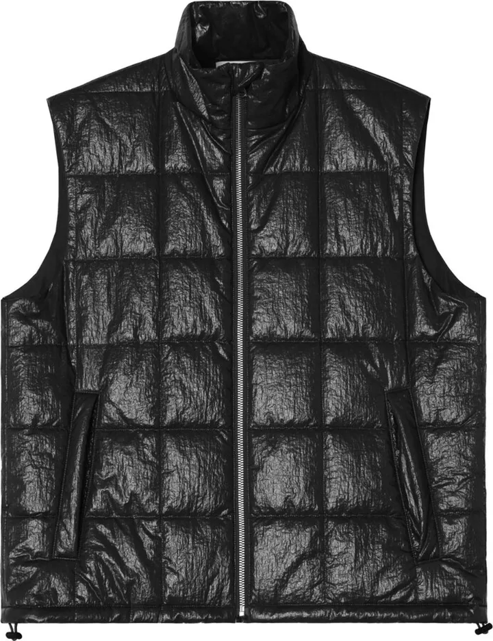 Padded-Design Zip-Up Vest