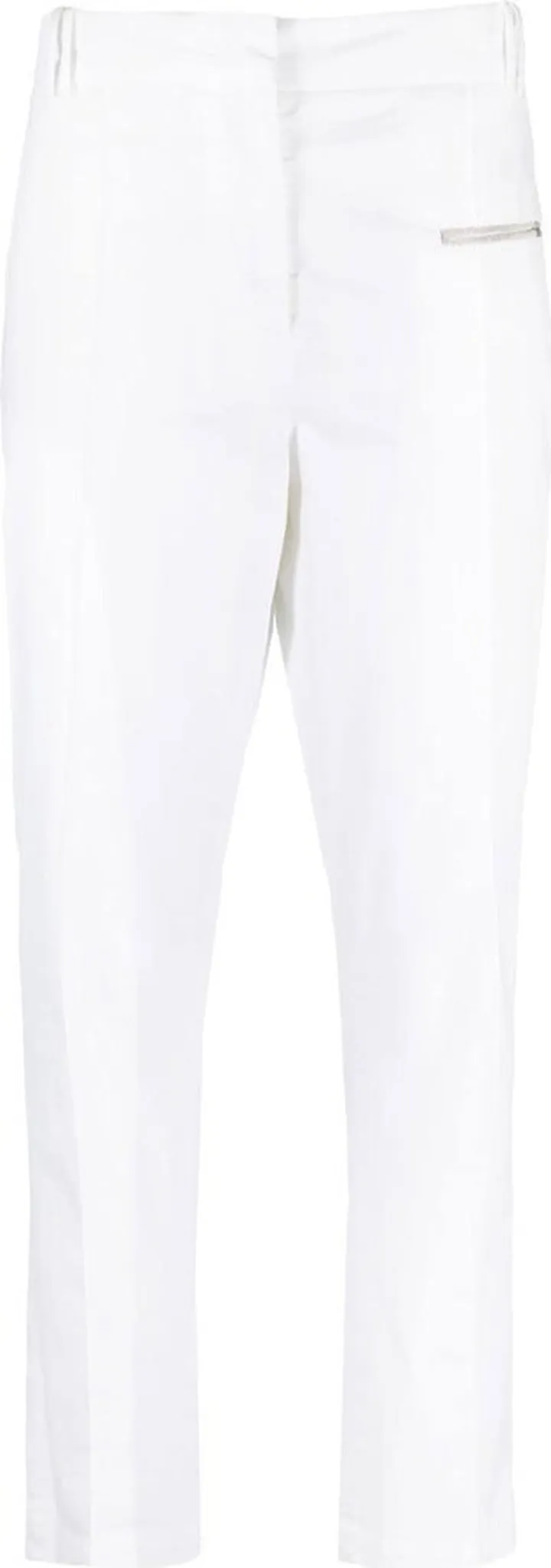 High-Waisted Straight-Leg Trousers