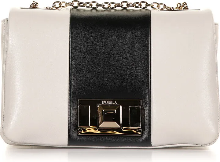 Lulu Shoulder Bag In Two-tone Leather
