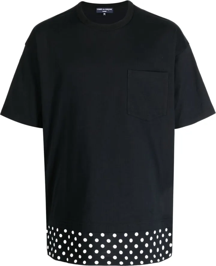 polka-dot short-sleeve T-shirt