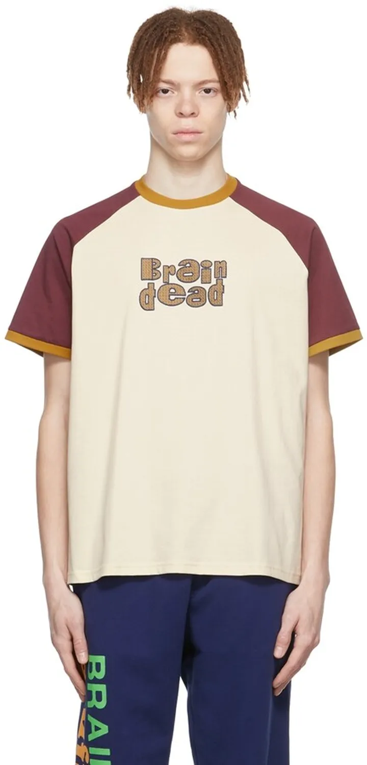 Brain Dead Beige Cotton T-Shirt