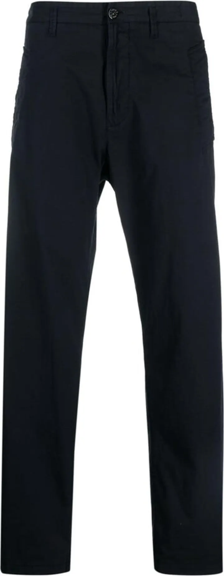 Compass-motif straight-leg trousers