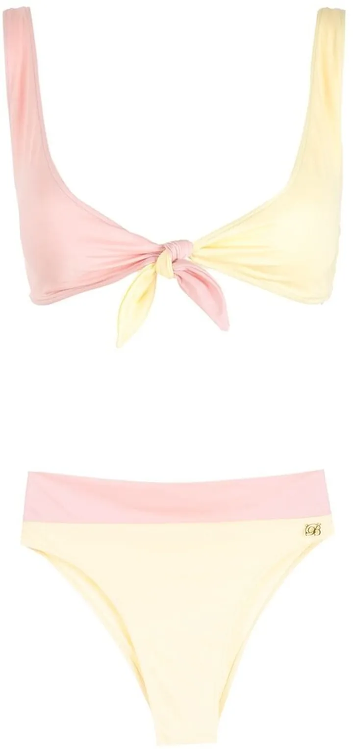 Two-Tone Knot Effect Bikini