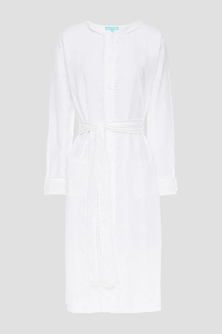 Patty belted broderie anglaise cotton dress
