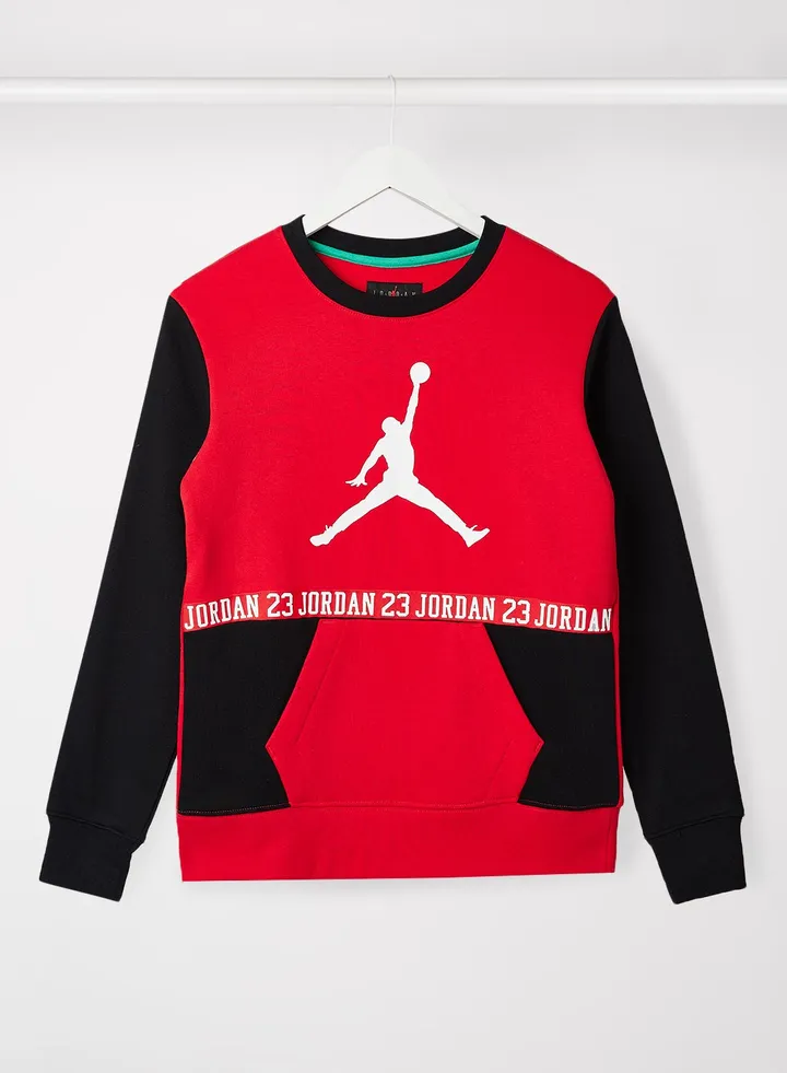 Boys Grail Colourblock Sweatshirt Red/Black