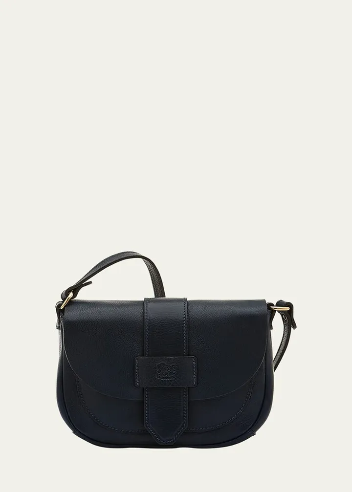 Alloro Saddle Vachetta Leather Crossbody Bag