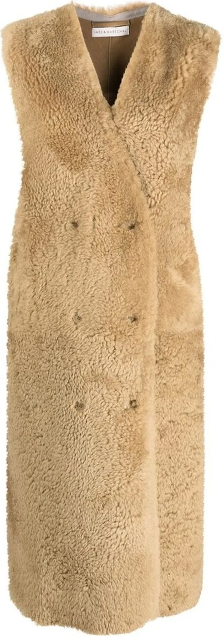 Sleeveless Shearling Coat