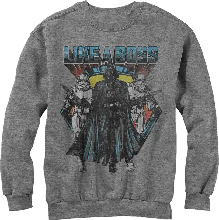 Men's Star Wars Vader Like a Boss Sweatshirt - Athletic Heather - Medium