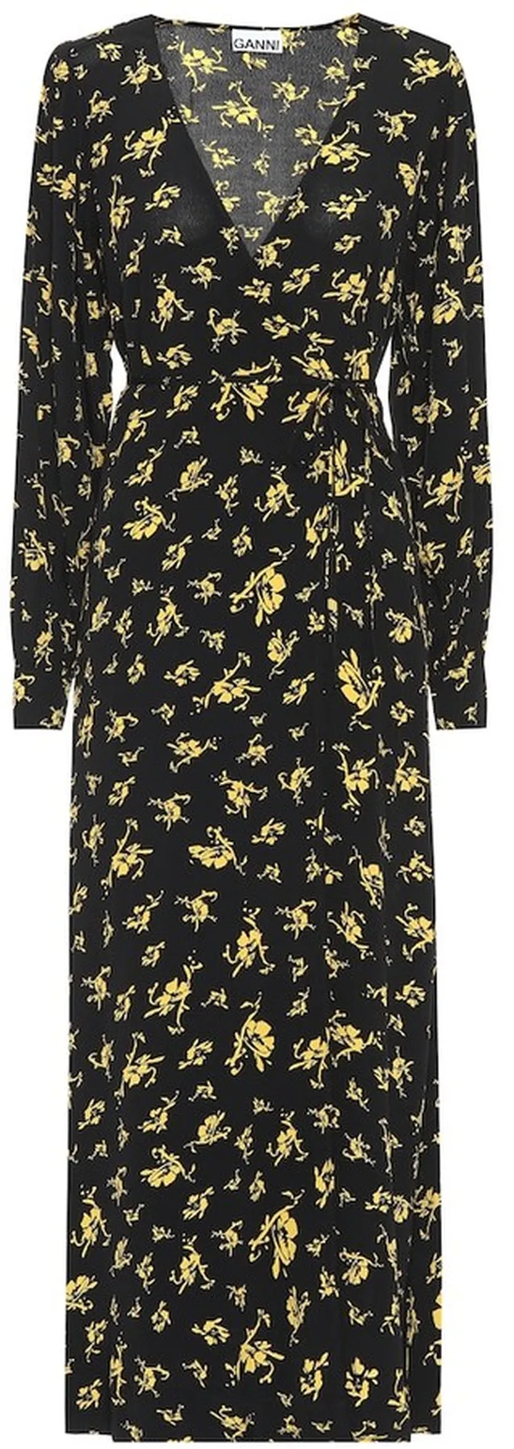 Floral crepe maxi dress