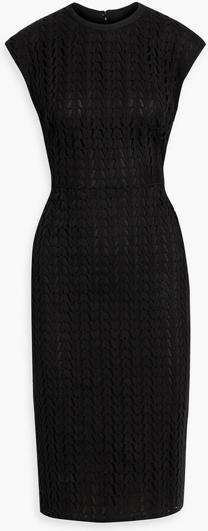 Open-knit cotton-blend dress