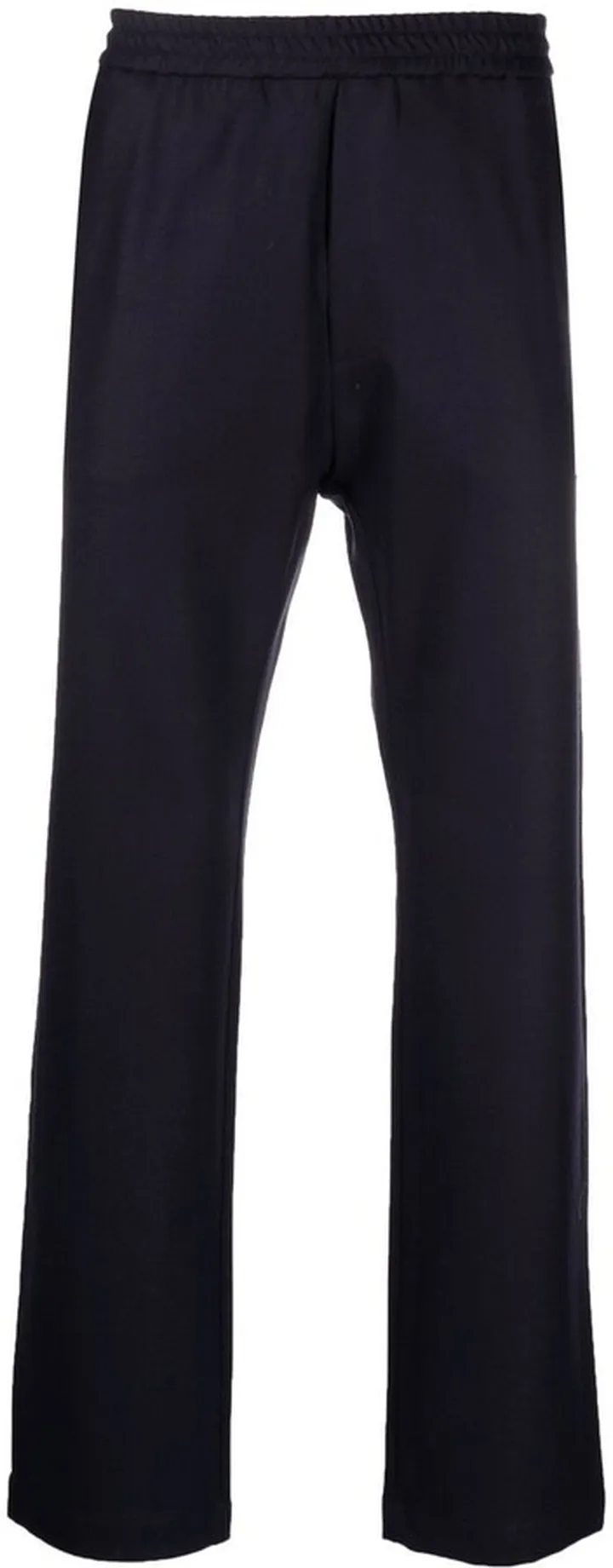 Elasticated-Waist Corduroy Straight Trousers