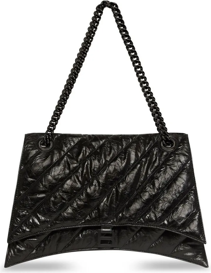 Crush quilted shoulder bag