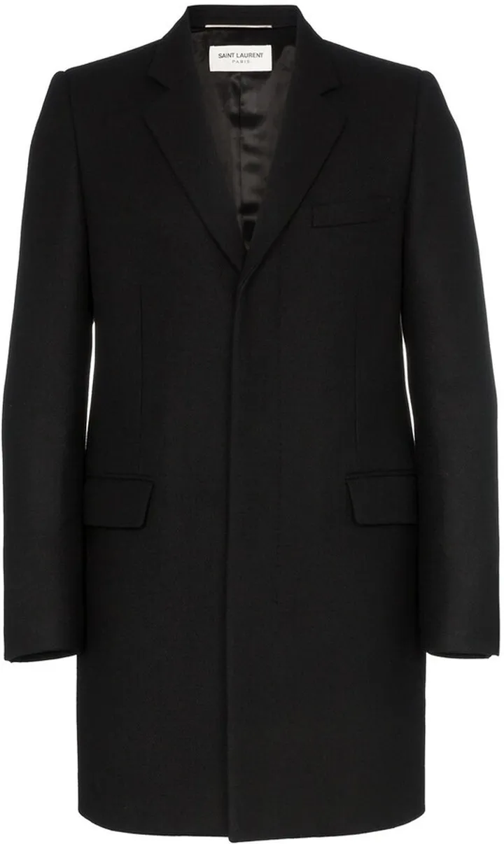 Single-Breasted Wool Coat