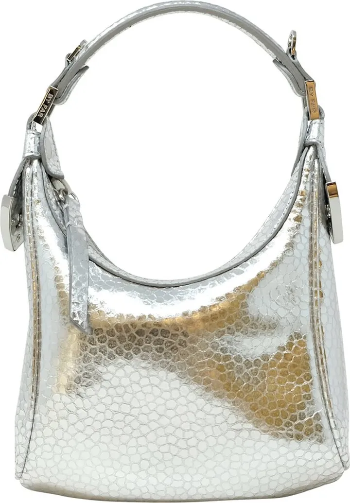 Cosmo Silver Flagstone Leather Handbag