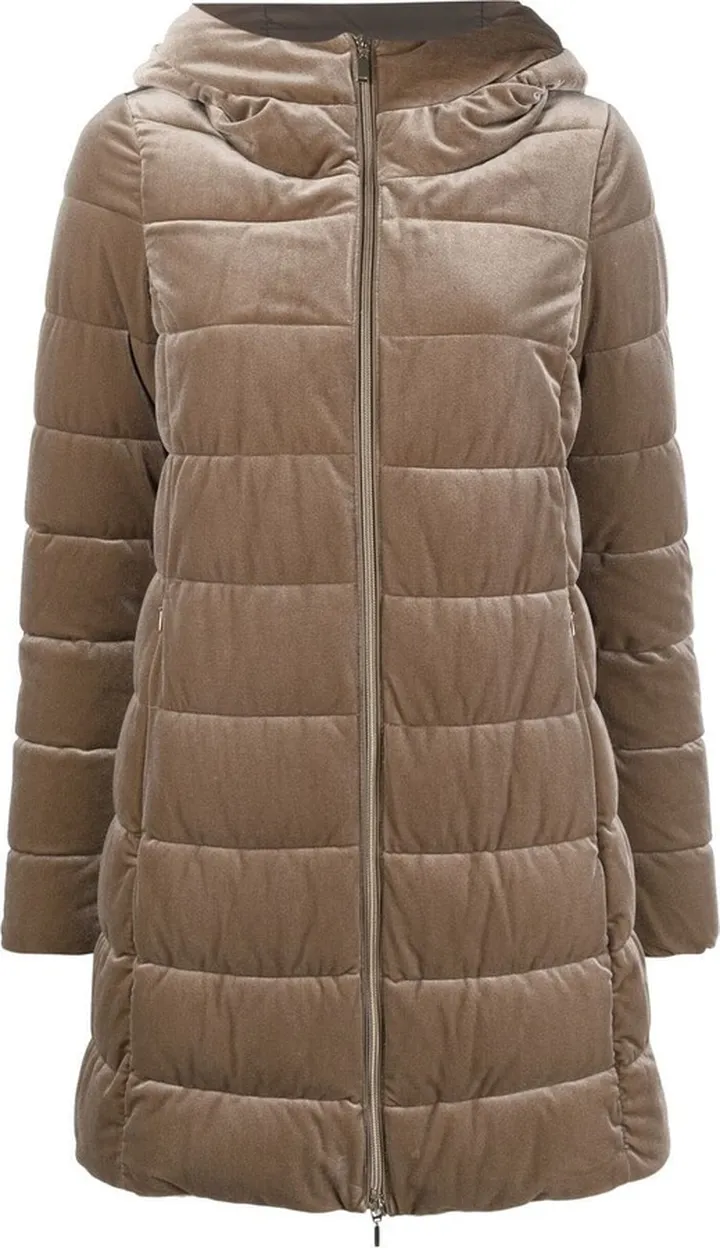 Velvet-Effect Padded Jacket