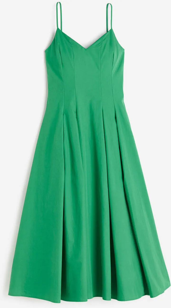 Pleated Cotton Dress