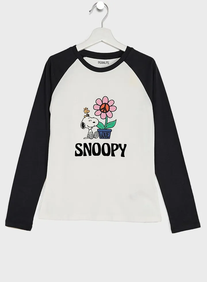 Kids Snoopy Crew Neck T-Shirt