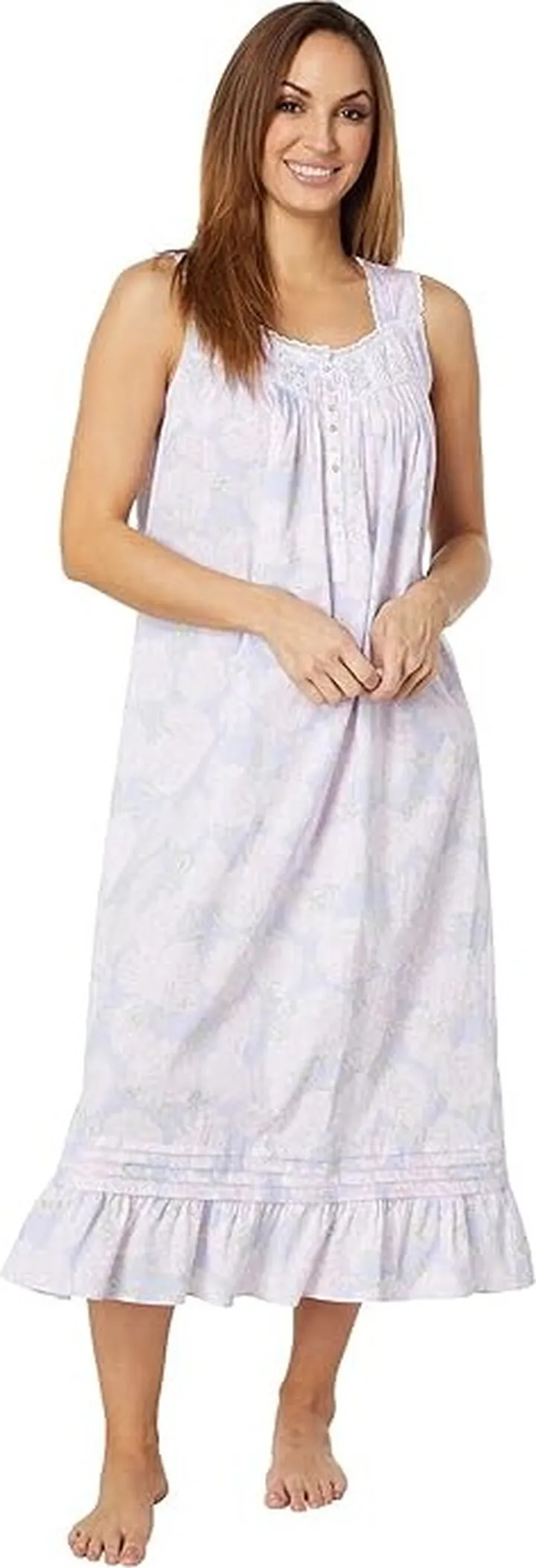 Eileen West Sleeveless Ballet Gown (Peri Grnd Pink Floral) Women's Pajama