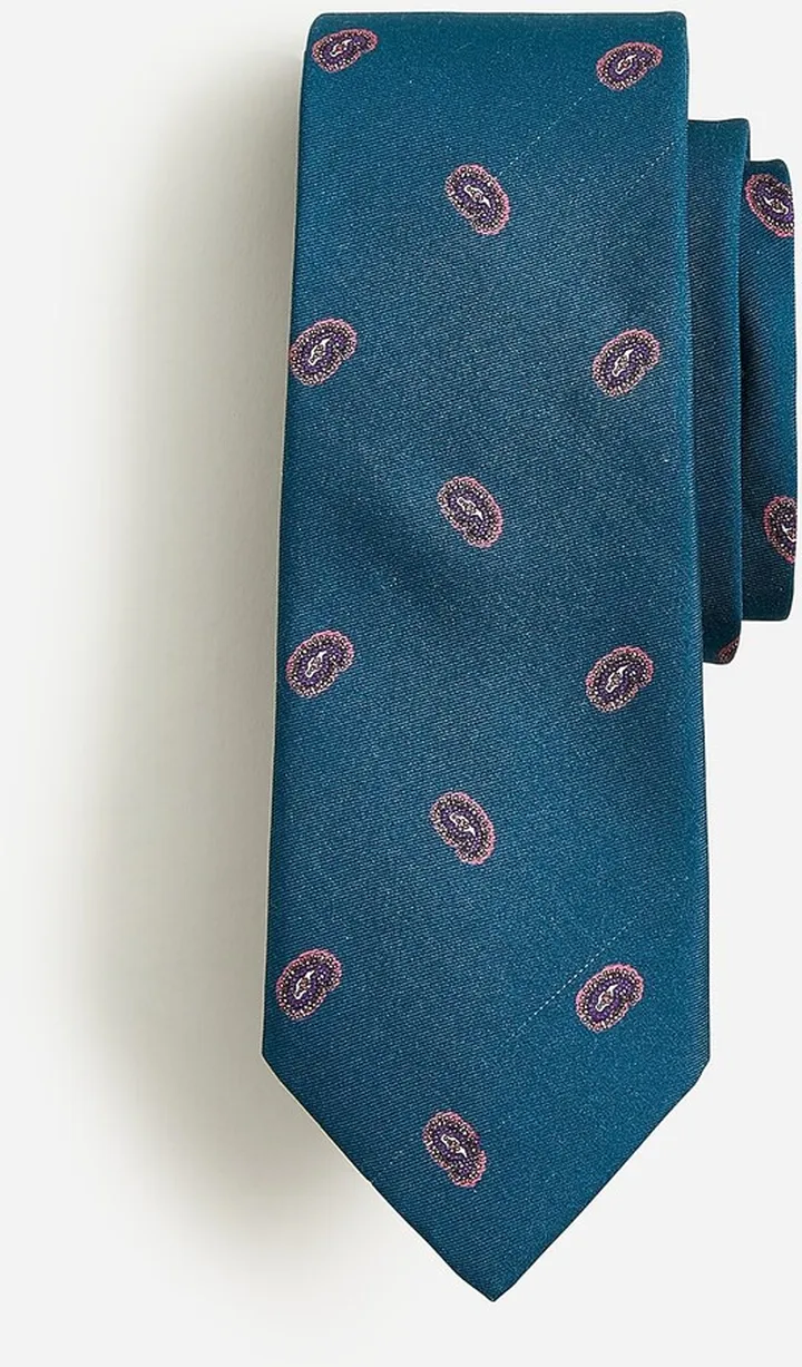 English silk tie in paisley