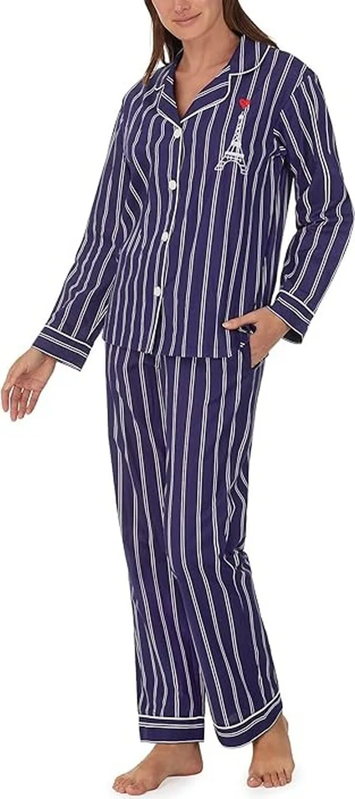 Bedhead PJs Organic Cotton Long Sleeve Classic PJ Set (Oxford Stripe) Women's Pajama Sets