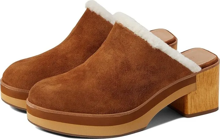 Bernardo Sky (Tobacco Split Suede) Women's Clog Shoes