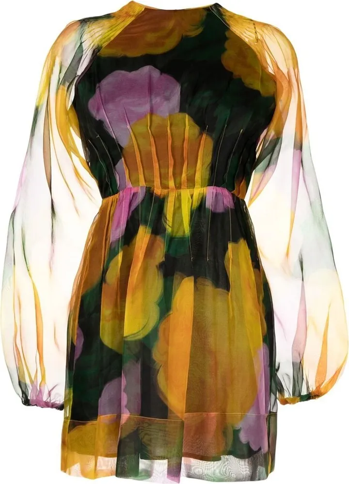 Nico floral-print mini dress