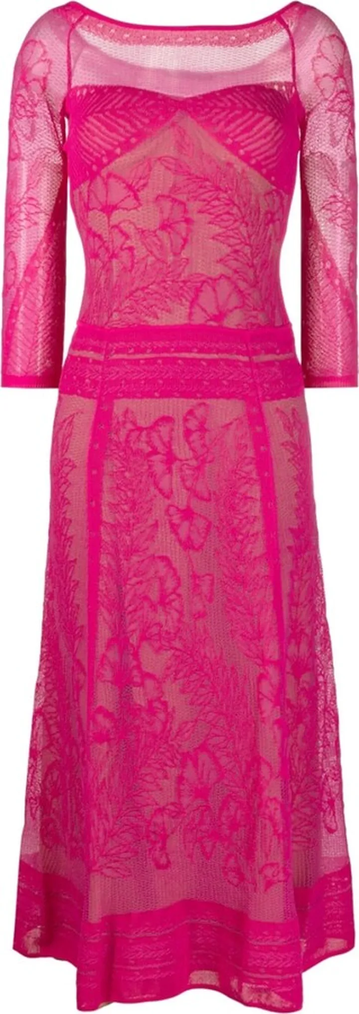 Embroidered Mesh Dress