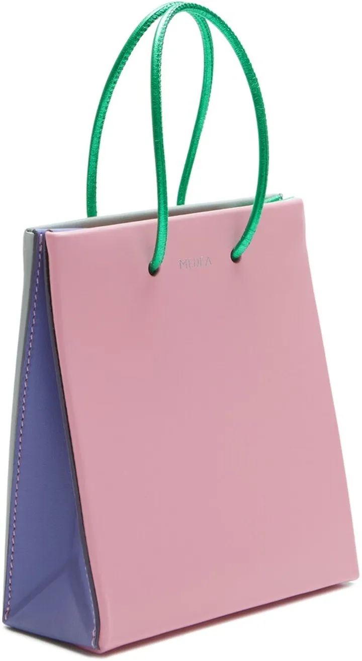 Short Scraps Colorblock Leather Tote