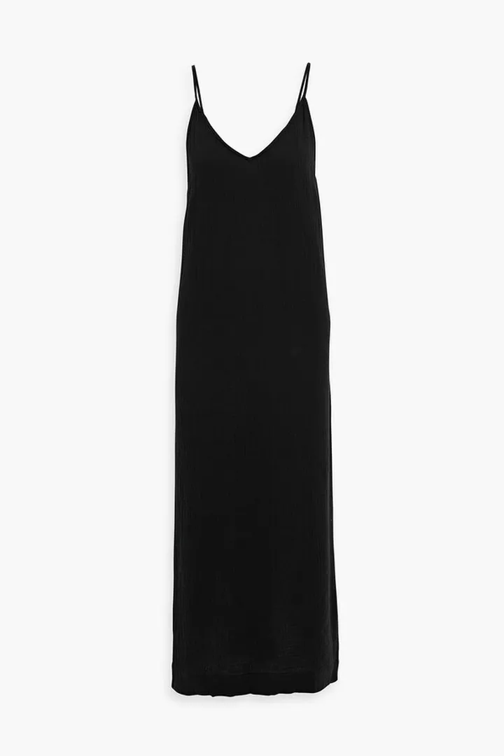 Cotton-gauze midi dress