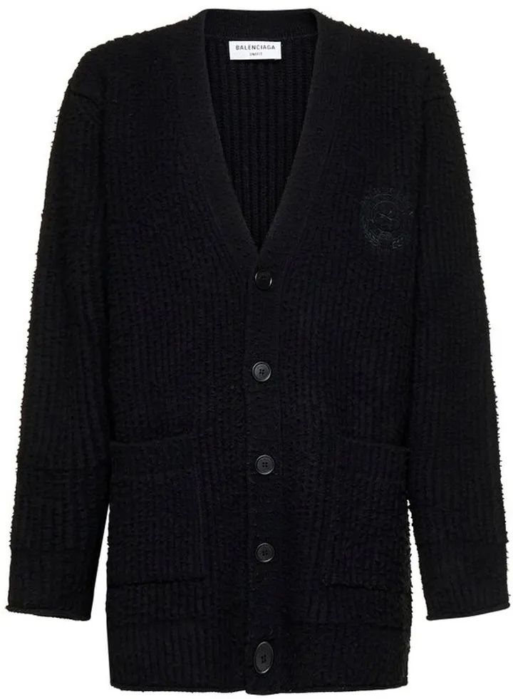 Balenciaga Oversized V-Neck Cardigan