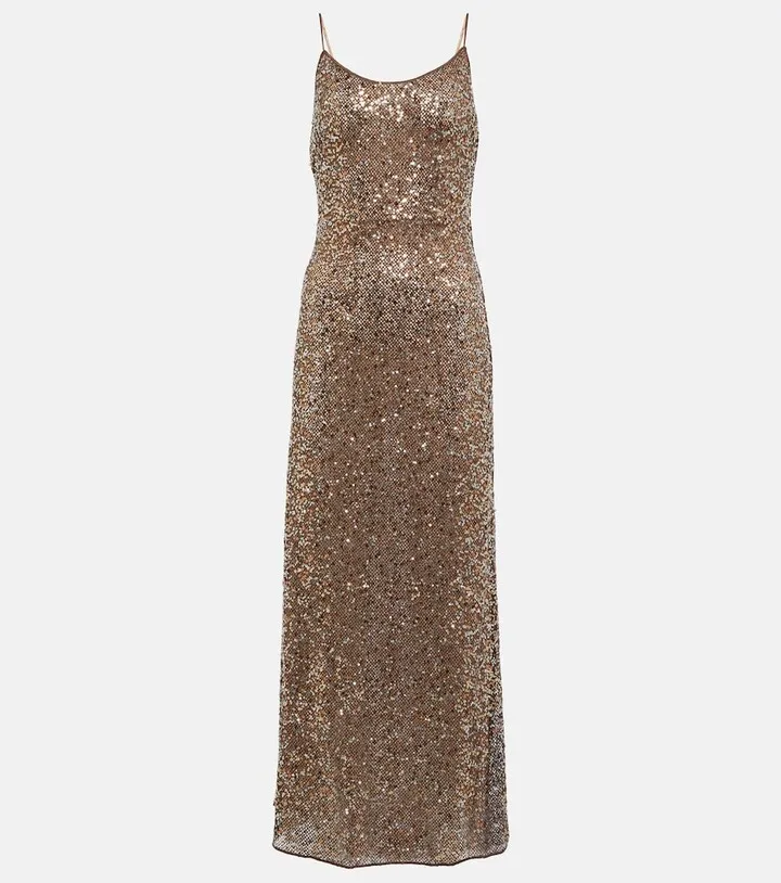 Sequined slip dress