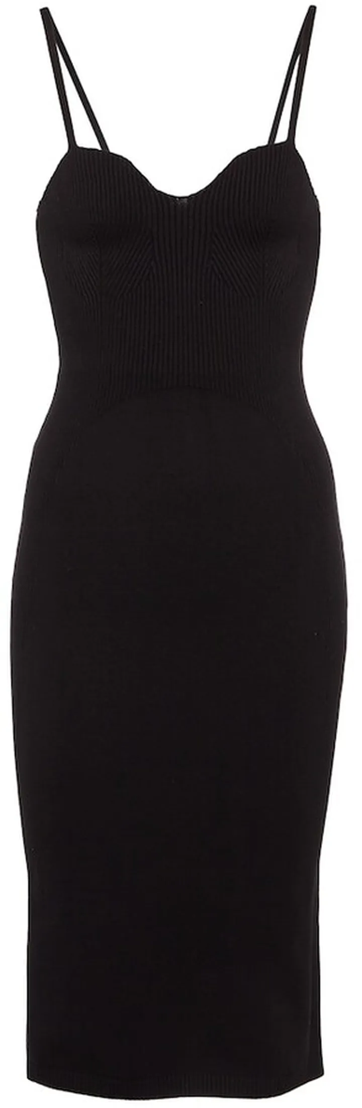 Ribbed-knit midi dress