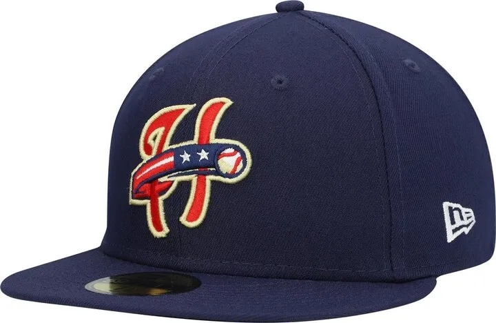 Men's New Era Navy Harrisburg Senators Authentic Collection Road 59FIFTY Fitted Hat