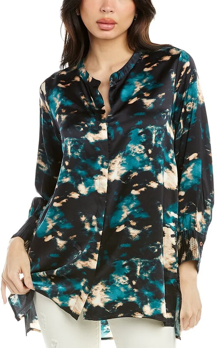 Johnny Was Shadow Voyager Silk Tunic
