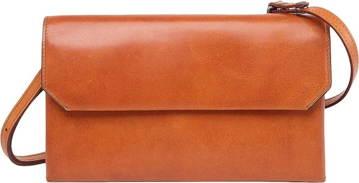 Old Trend Genuine Leather Garden Brick Crossbody Bag (Cognac) Handbags