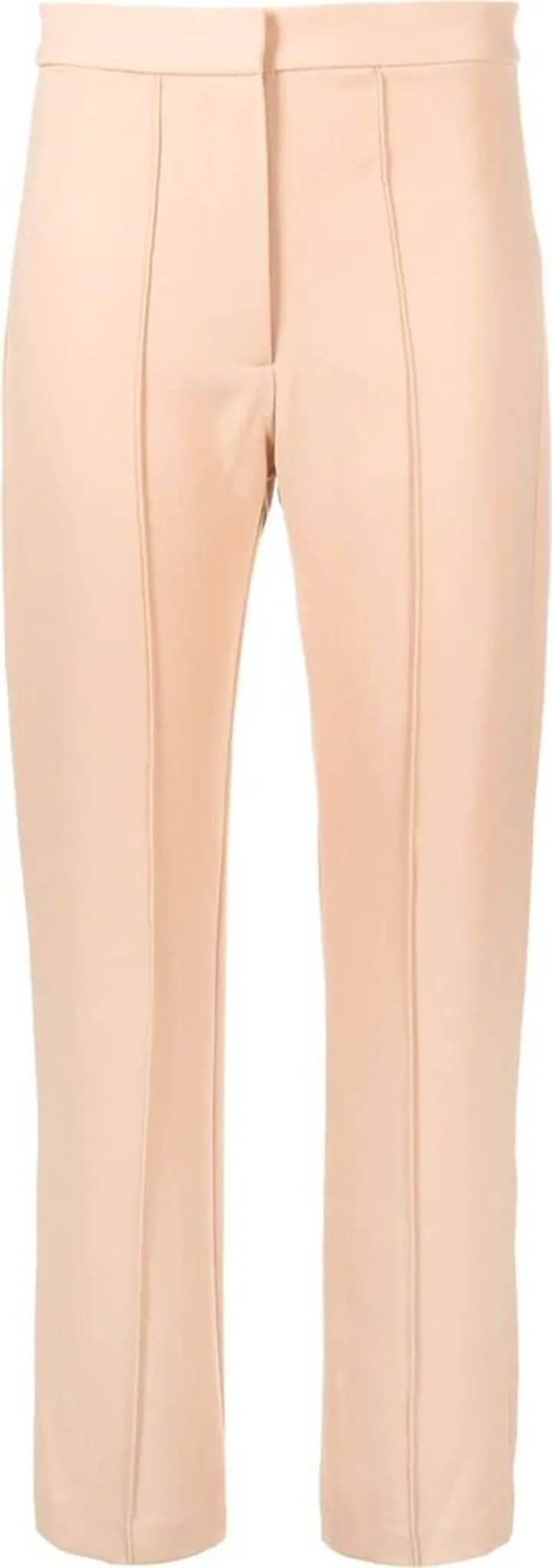 Pleat-Detail Straight-Leg Trousers