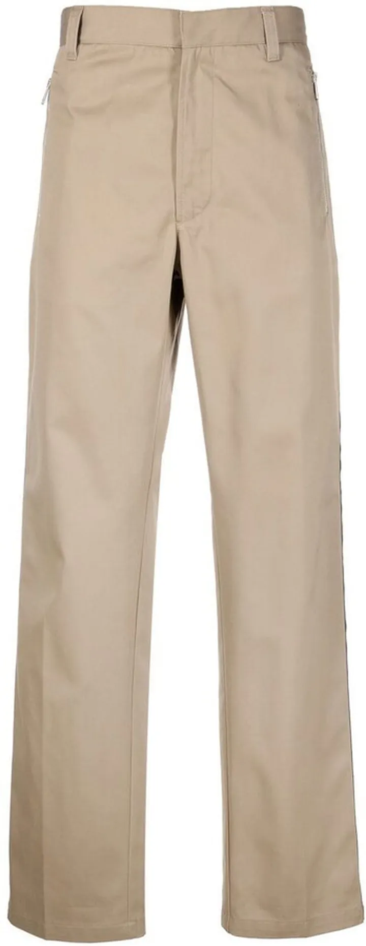 Side-Stripe Straight-Leg Trousers