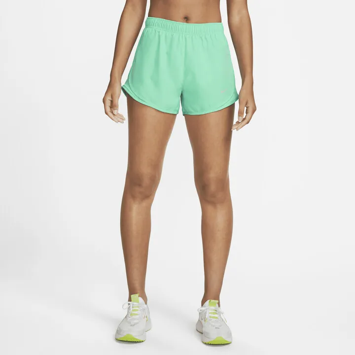 Nike Women's Tempo Brief-Lined Running Shorts in Green