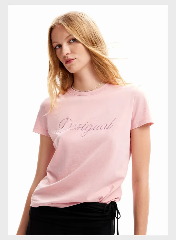 Logo Print Round Neck T-Shirt
