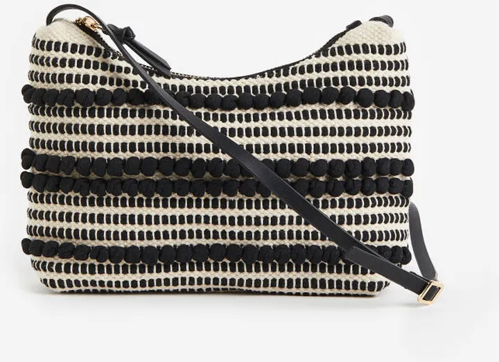 Textured-weave Shoulder Bag